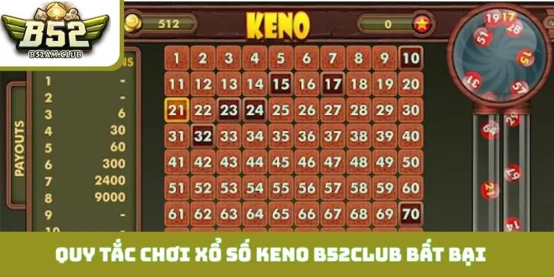 Nắm vững 3 quy tắc này để chơi xổ số Keno B52CLUB bất bại